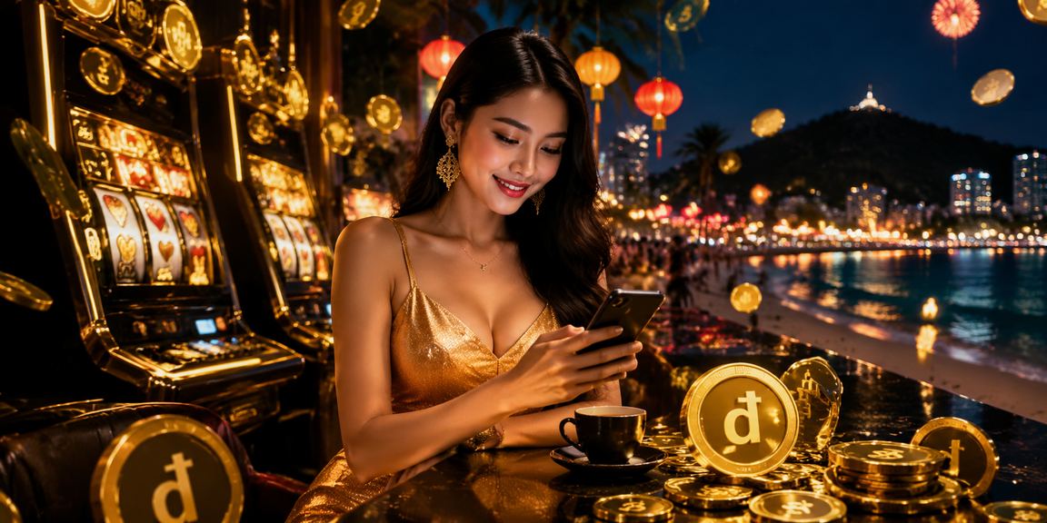Người chơi slots tại quán cà phê Vũng Tàu trong buổi chiều cuối tuần
